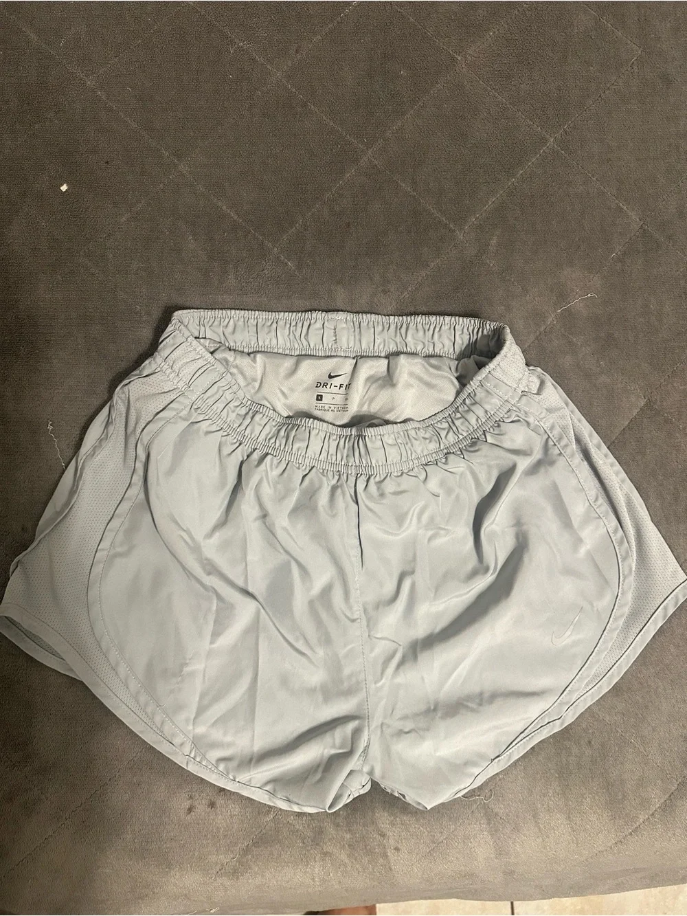 Nike Women's Pale Gray Dri-FIT Athletic Shorts